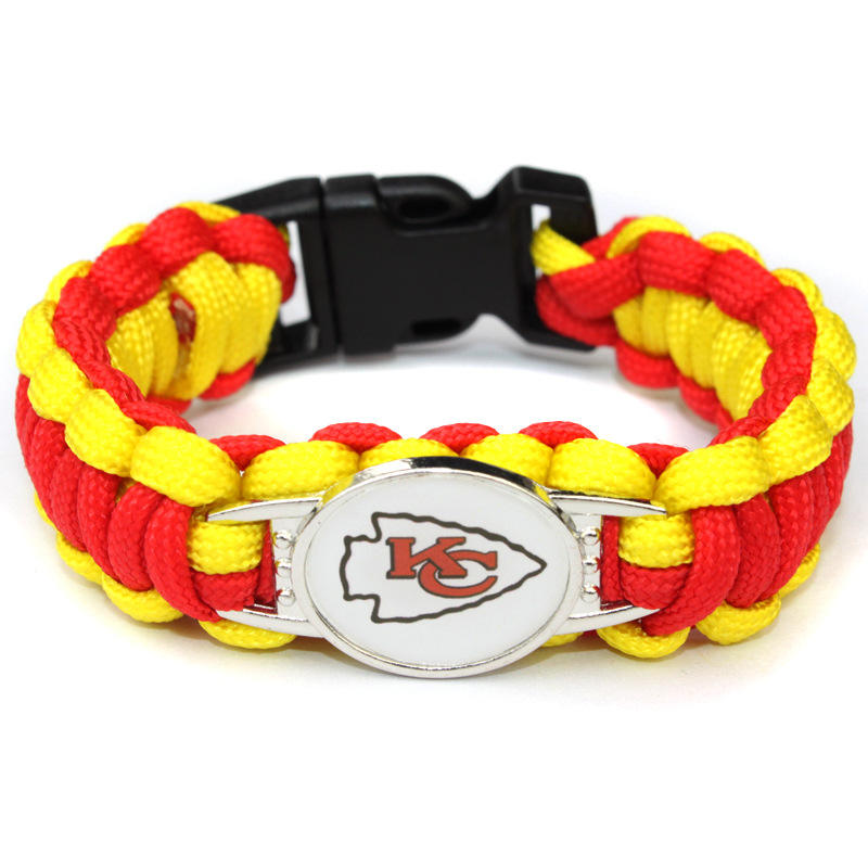 Kansas City Chiefs Hand-Woven Wristbands Paracord Bracelet for