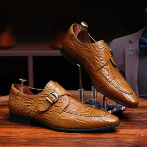 Chaussures Oxford en cuir véritable de style britannique haut de gamme pour hommes, à lacets, bout pointu, fabriquées à la main, antidérapantes, pour marié - Product Image 4
