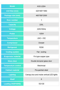 Minimarket piccoli snack Display gelato congelatore verticale Nevera Topfreezer <span class=keywords><strong>frigorifero</strong></span> per surgelati - Product Image 4