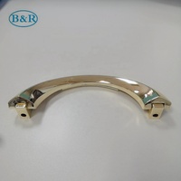 Poignées de cercueil en alliage de Zamak or/argent de style européen, haute qualité, vente chaude, accessoires funéraires B&R