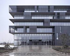 थर्मल को तोड़ने एल्यूमीनियम प्रोफ़ाइल गिलास पर्दे की दीवार क्षैतिज airfoil ब्लेड धूप छांव लौवर गिलास पर्दे की दीवार - Product Image 2