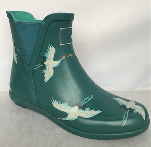Mode Femme Plat Cheville Chelsea Bottes de Pluie Pour Les Travaux De Jardinage - Product Image 4