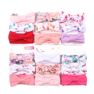 3 ชิ้น/เซ็ตที่คาดผมเด็กแบบยืดได้ ที่คาดผมเด็กแบบนุ่มพร้อมโบว์ผูกผม ผ้าพันศีรษะสำหรับทารกแรกเกิด เด็กผู้หญิง ทารก เด็กวัยหัดเดิน เด็ก - Product Image 1