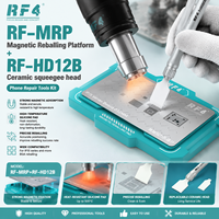 Kit de plateforme de reballage magnétique RF4 MRP avec raclette en céramique HD12B pour reballage BGA, réparation de puces IC et de cartes PCB, outils de pâte à souder