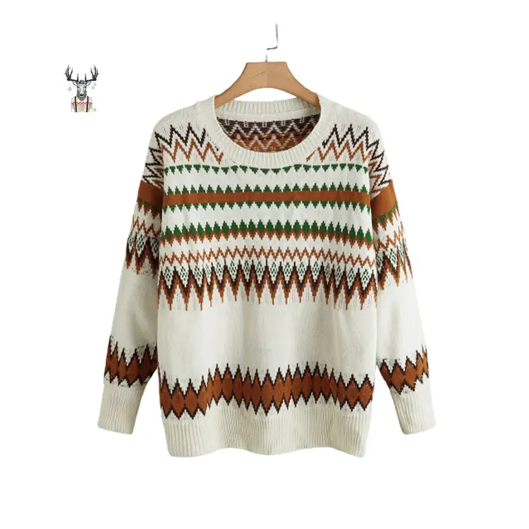 Pull Jacquard personnalisé pour homme, en laine mérinos, tricoté avec Logo, collection automne et hiver