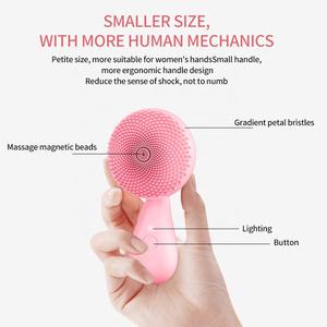 Massaggio viso portatile per pulizia profonda a 5 colori con Base di ricarica magnetica rotante Stereo - Product Image 2