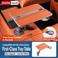 Support de tasse stable en alliage d'aluminium, table de voiture pliable, base réglable Li Auto, sans perçage, antidérapant