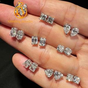 Brincos de Diamante Criado em Laboratório 14K 18K Personalizados com Certificação IGI, Corte Redondo Brilhante VVS, Joias de Diamante Cultivado em Laboratório - Product Image 1