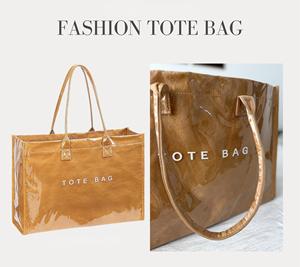 Borsa Tote Trasparente in PVC <span class=keywords><strong>e</strong></span> Carta Kraft di Grande Capacità, Ideale per <span class=keywords><strong>Spiaggia</strong></span> <span class=keywords><strong>e</strong></span> Shopping, Vendita Calda - Product Image 2