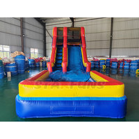Toboggan aquatique gonflable pour enfants avec piscine, équipement de parc d'attractions extérieur commercial