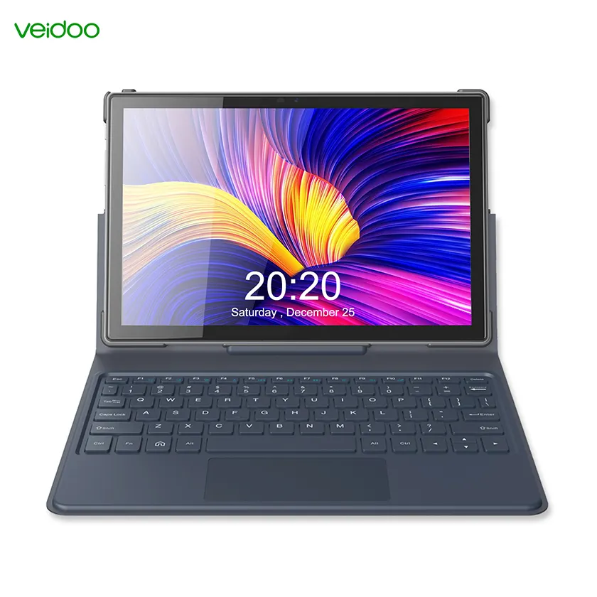 2 in 1 dizüstü bilgisayar 5g Wifi 1920*1200 FHD ekran telefon görüşmesi Tablet 4 + 64GB Android 10 Tablet ile klavye 10 inç