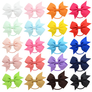 20 colori graziosi piccoli 2.2 pollici nastro a coda di rondine <span class=keywords><strong>per</strong></span> capelli bambini trecce fiocchi elastici <span class=keywords><strong>per</strong></span> capelli <span class=keywords><strong>per</strong></span> bambine - Product Image 1