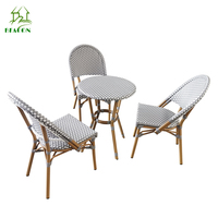 Ensembles de table et de chaise d'extérieur ronds de style nordique français de balcon de ménage pour le porche d'entrée de cafétéria