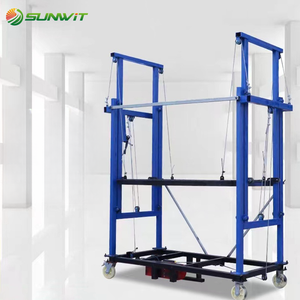 油圧8 Mプラットフォームポータブル電気リフトチェーン電子折りたたみ自動折りたたみ式足場足場リフト - Product Image 2