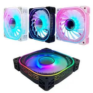 RGB fanlar soğutucu Fan 120mm renkli LED ışık PC kasa oyun için soğutma fanı