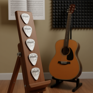 D0100H7C9W2 Guitar Picks 0.96mm Heavy Gauge White Celluloid Acoustic <b>Stringed</b> <b>Instruments</b> Accessories - Product Image 2