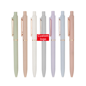 Stylo Gel Bille Morandi à Logo Personnalisé, Recharges Métalliques 0.5mm, Stylo Publicitaire Signature en Plastique Noir, Papeterie sur Mesure - Product Image 1