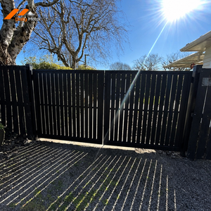 Powder Coated Vertical Slat Gate Aluminum <b>Outdoor</b> <b>Privacy</b> Barrier for Garden Backyard and Contractor Project Installations - Product Image 1