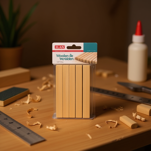 Bastoncini di Legno ILAN 20x20x120mm 3 Pezzi per Artigianato e Fai-da-Te - Product Image 3