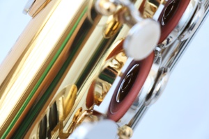 Saxophone soprano en Si bémol, corps laqué or, clés nickelées, clé de G haute, style japonais classique, <span class=keywords><strong>instrument</strong></span> à vent facile à souffler - Product Image 6