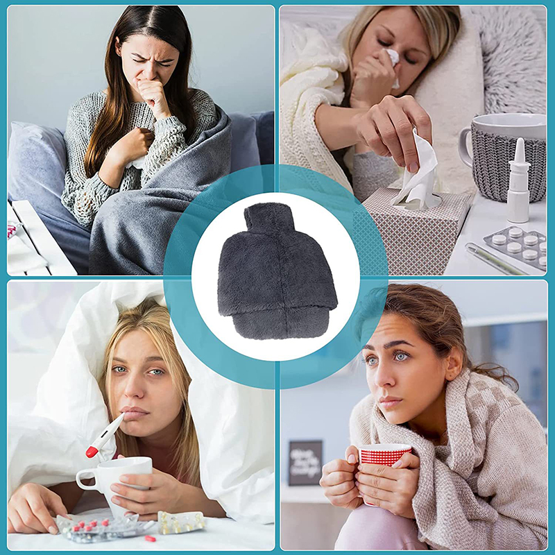custom hot compress 2000ml large plush foot hot water bottles for massage
