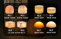 Nouveau design lampe de table sans fil Support modèles personnalisés AAA batterie LED lampe de chevet réglable pour la maison lampe au sel de l'himalaya