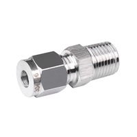 Embouts en acier inoxydable Type de tubes avec filetage pour connexion centrale Connecteur adaptateur droit SS304 Adaptateur à filetage mâle