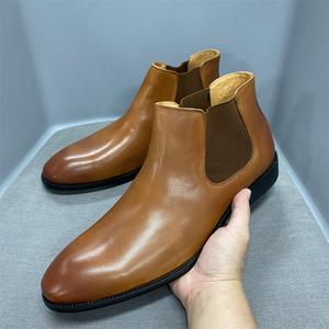 Botas de Trabajo para Hombre, de Cáñamo, con Cordones, Impermeables, Antideslizantes, Estilo Inglés Vintage, con Suela de Goma Cosida a Mano Goodyear - Product Image 5