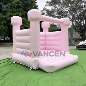 Enfants et tout-petits 10x10x8ft mini maison gonflable blanche pour la location de fête <span class=keywords><strong>rose</strong></span> plat top moonwalk château gonflable commercial - Product Image 3