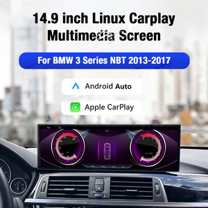 หน้าจอระบบ Linux ขนาด 14.9 นิ้ว สำหรับรถยนต์ รองรับ CarPlay, บลูทูธ, เพลง และระบบนำทาง <span class=keywords><strong>GPS</strong></span> สำหรับรถยนต์ BMW ซีรีส์ 3 F30 ปี 2013-2019 - Product Image 3