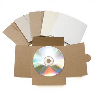 Enveloppes cadeaux personnalisées en papier kraft brun écologiques et durables de 5x5 pouces pour le stockage de DVD et de CD - Product Image 5