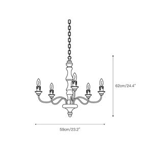 <span class=keywords><strong>Chandelier</strong></span> Andromeda, ferme rustique avec colonne en <span class=keywords><strong>bois</strong></span> patiné, bras en fer forgé, bougeoirs pour salle à manger ou foyer - Product Image 3