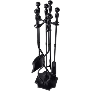 5 pièces <span class=keywords><strong>cheminée</strong></span> ensemble d'outils argent en fer forgé <span class=keywords><strong>cheminée</strong></span> brûleur <span class=keywords><strong>à</strong></span> <span class=keywords><strong>bois</strong></span> accessoires outils ensembles moderne intérieur Poker brosse pelle pinces - Product Image 2