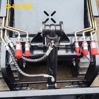 Mini chargeuse compacte 25hp Turbo Diesel Joystick Control Dual AUX Engine Motor 280mm Wider Tracks Engine Enlarged Engine Loader Agrandissement
