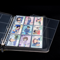 Porte-cartes à 11 anneaux Rhett Cartoon Star Design, 9 pochettes, en PP transparent, sans fermeture, pour cartes TCG, usage professionnel