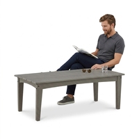 Table d'extérieur légère en HDPE recyclé, écologique, imperméable, résistante à la décoloration, entretien minimal, design moderne, pour jardin et hôpital