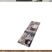 Tapis de cuisine en caoutchouc Hanse Home Cook Clean, design Coffee Break, tapis de couloir antidérapant, facile d'entretien, tufté