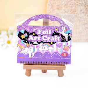 Children No Mess Creative Sticker Activity <b>Book</b> Travel Set DIY Crafts Fun Foil Art <b>Kit</b> for Kids Girls - Product Image 6