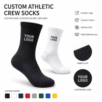 Chaussettes de sport côtelées respirantes personnalisées en gros avec logo tricoté pour hommes et femmes, couleurs personnalisées OEM ODM