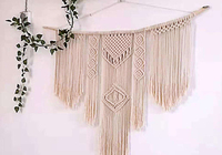 Cordon macramé en coton naturel torsadé à un brin de 3mm 4mm pour suspension murale en stock