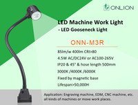 Lampe de travail LED en aluminium à col de cygne flexible de haute qualité ONN-M3R avec base magnétique pour le travail à la machine