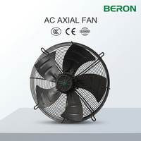 Ventilateurs industriels 500 mm 380 V CA, ventilateur axial à roulement à billes 1500 tr/min, pales métalliques pour condenseurs industriels, conformes CE 3C