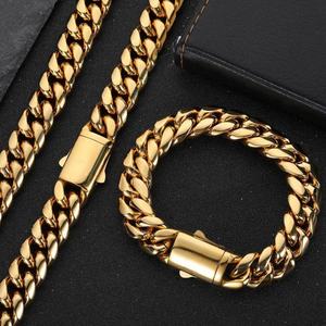 Bracelet pour homme personnalisé Hiphop, luxe, sans ternissement, plaqué or 14k 18k, acier inoxydable 316l - Product Image 5