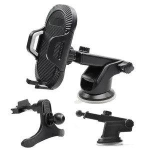 2024 New arrival Universal ABS 2 in 1 Air Vent Push-button Expansion Phone Holder For Car Dashboard Mount Mobile Phone Holder