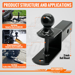 <span class=keywords><strong>Attelage</strong></span> de remorque forgé en acier au carbone de 2 pouces carré avec <span class=keywords><strong>boule</strong></span> de 2 pouces, 3500 lb pour VR, VTT, UTV, remorquage tout-terrain, support de <span class=keywords><strong>boule</strong></span> d'<span class=keywords><strong>attelage</strong></span> - Product Image 2