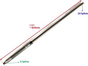 ウィニボ ボートモーター ドライブシャフト（ロング）アッシー 66T-45501-10 11 T40-04010000 ガソリン ヤマハ製船外機40馬力40X2用交換部品 - Product Image 3