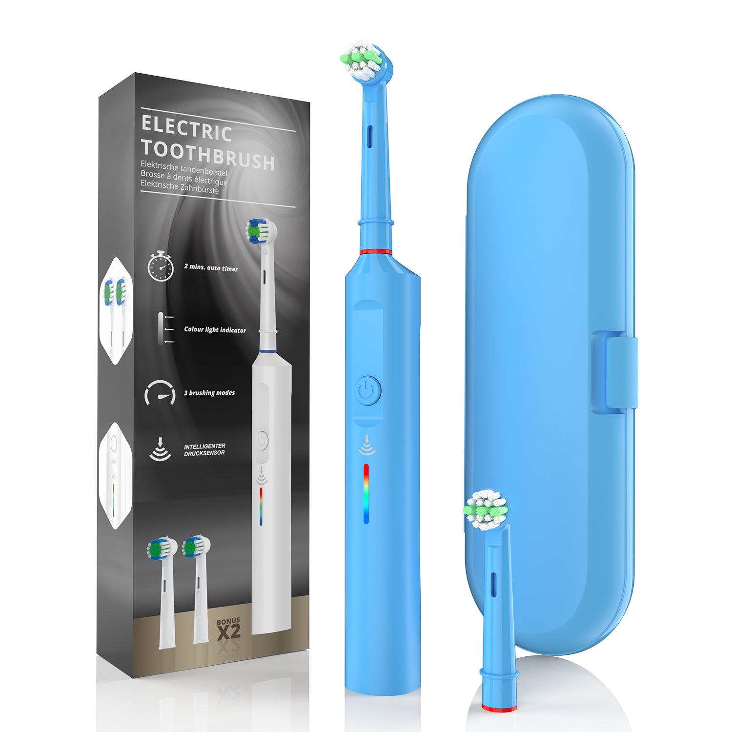 Brosse à dents 3957A - Bleue [Capteur de pression] [Poils pour enfants SB-10]