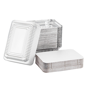 2.25 lb foglio di alluminio padella con coperchio 2 porzione 1000 ml usa e getta cibo togliere contenitore 220 teglia per la ristorazione REC22165I - Product Image 6