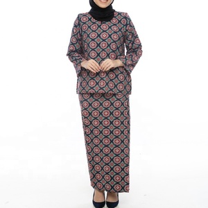 ชุดเดรสลายดอกไม้ทันสมัยสไตล์มาเลเซีย,ชุด Jilbab <span class=keywords><strong>Baju</strong></span> <span class=keywords><strong>Kurung</strong></span> Salwar Kameez สำหรับผู้หญิง - Product Image 2