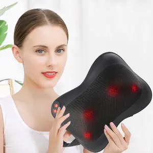 Masajeador de cintura inalámbrico para coche doméstico personalizado de fábrica, cojín para amasar Shiatsu, masaje Lumbar de espalda con calor